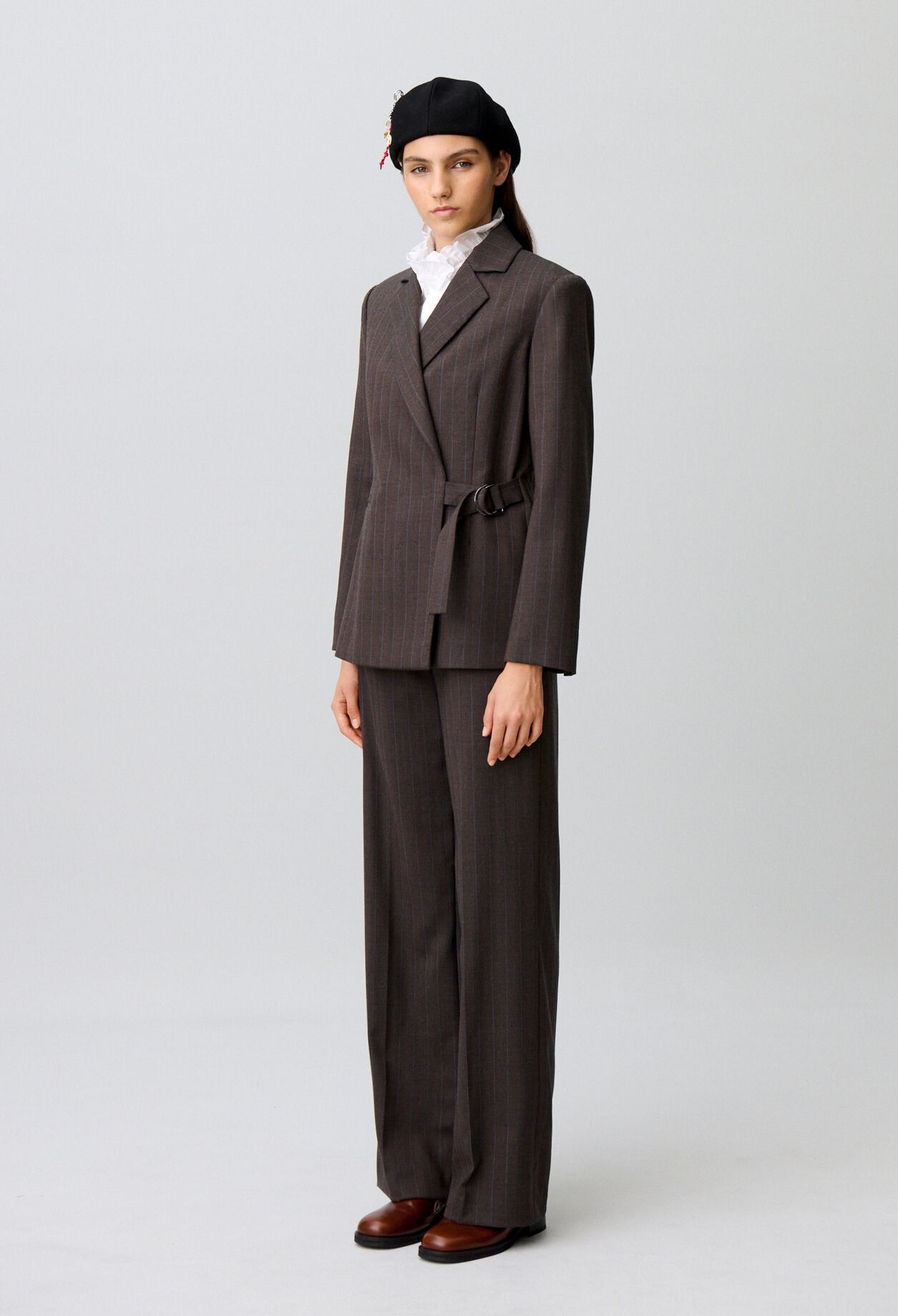 Gerader gestreifter Blazer