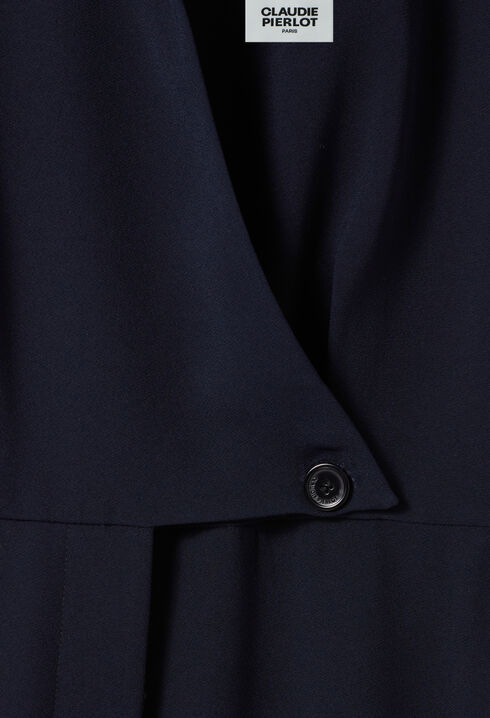 Jumpsuit zweierlei Stoffen Blau