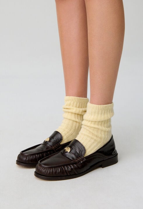 Patent leather loafers