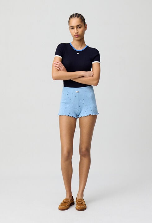 Feinstrick-Shorts