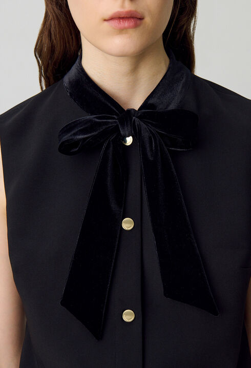 Blouse with Tie Neck