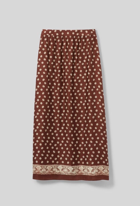 Flowy printed skirt