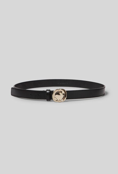 Ceinture cuir boucle dorée
