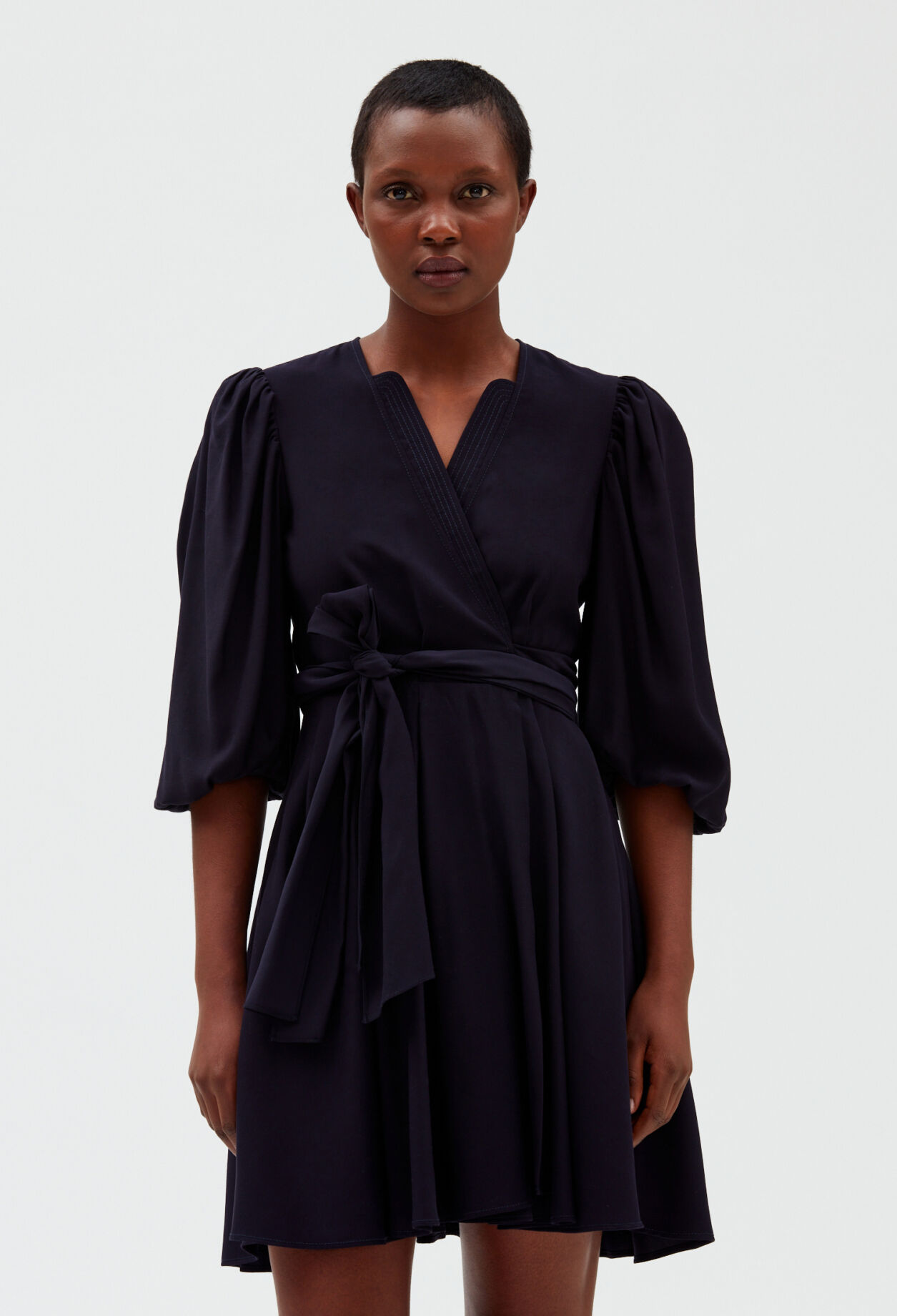 Robe claudie pierlot bleu marine store