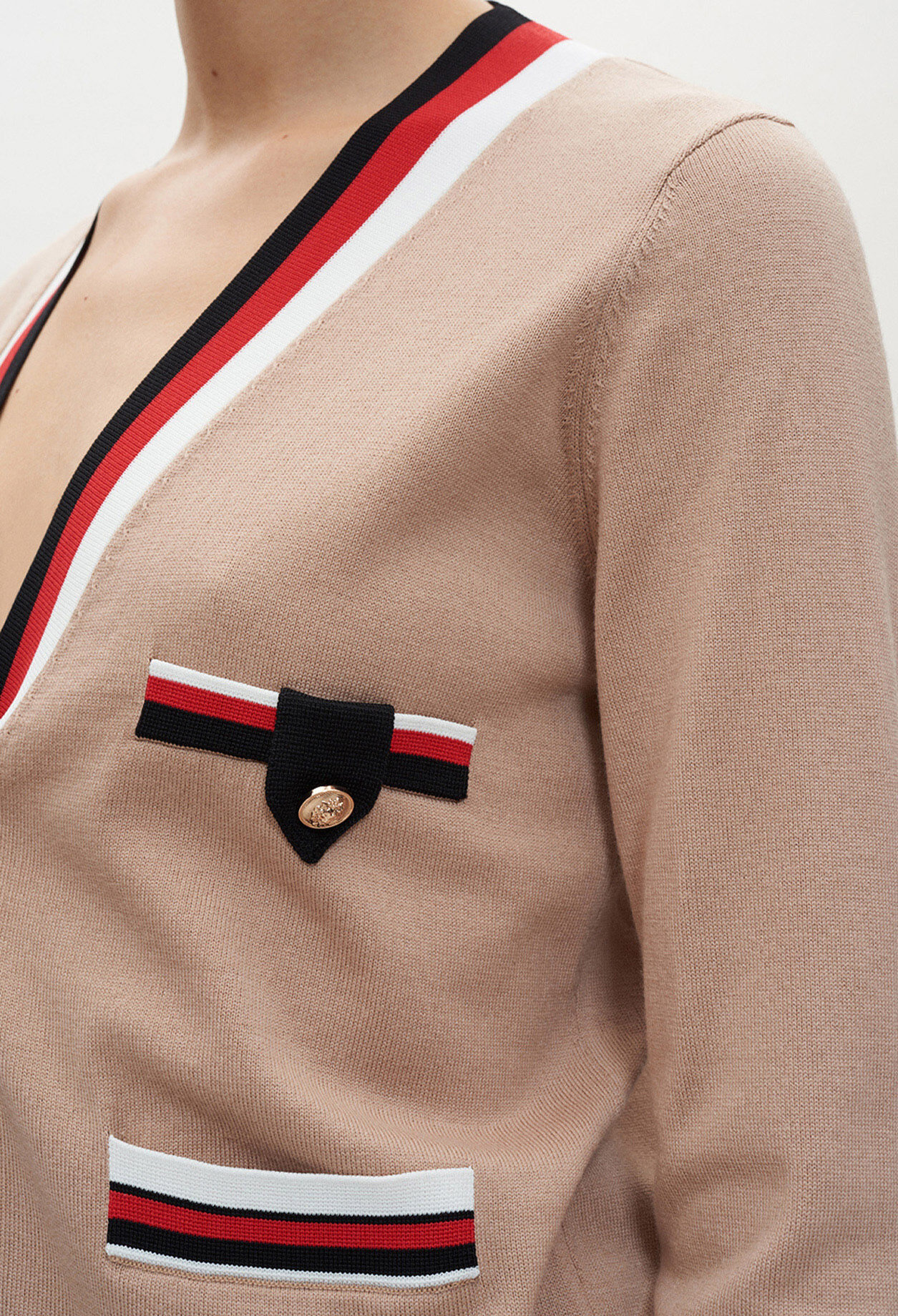 Sport stripe cardigan