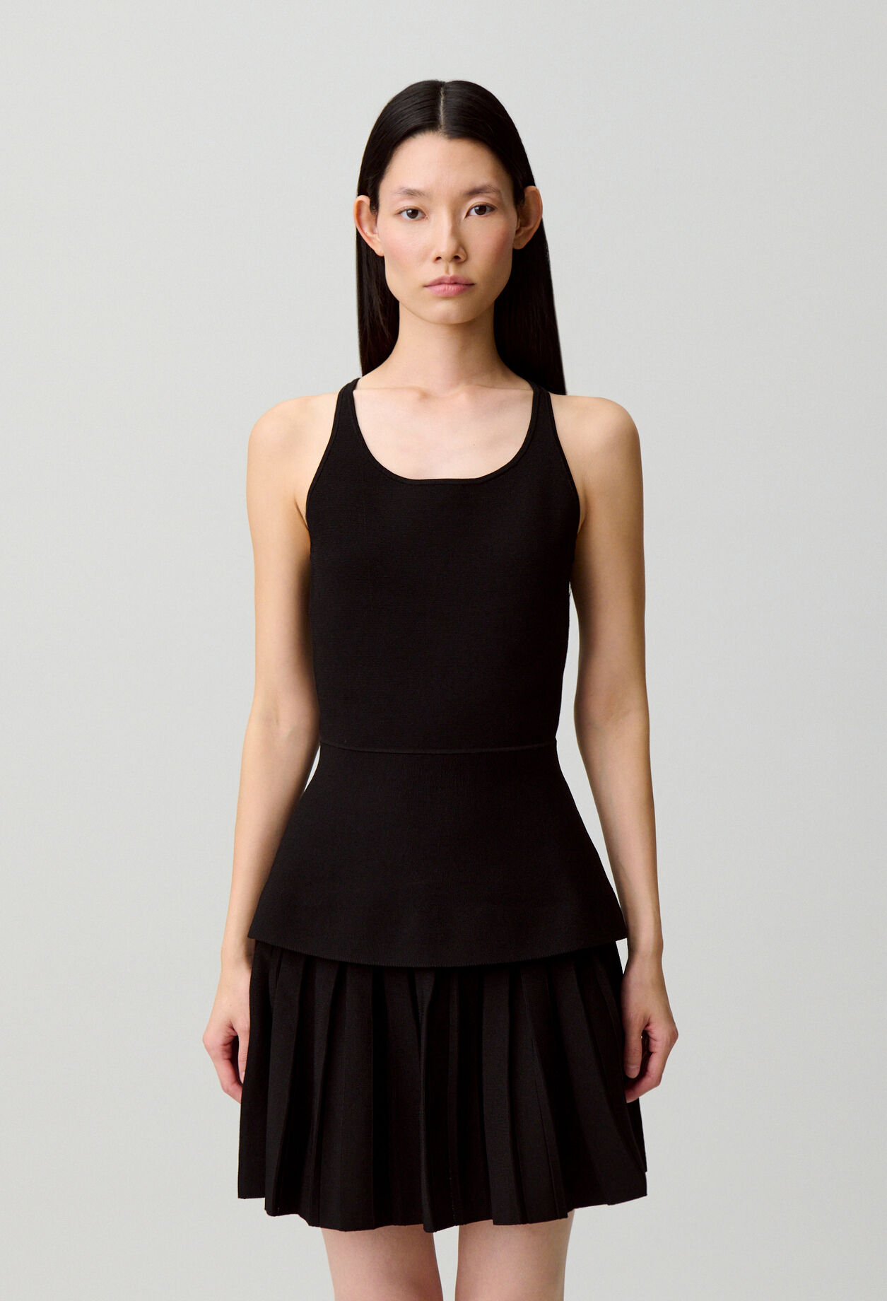 Robe maille bretelles crois&eacute;es