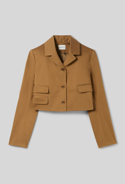 Veste courte col tailleur