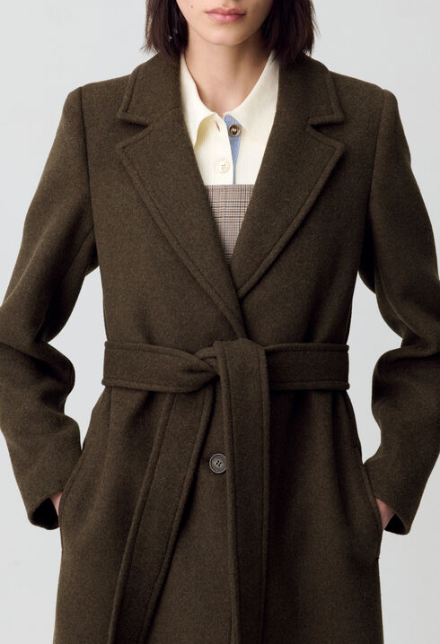 Manteau long laine