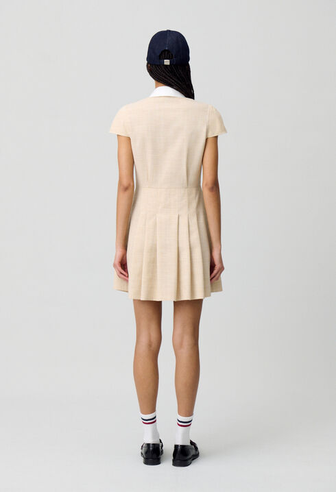 Pleated Short Dress