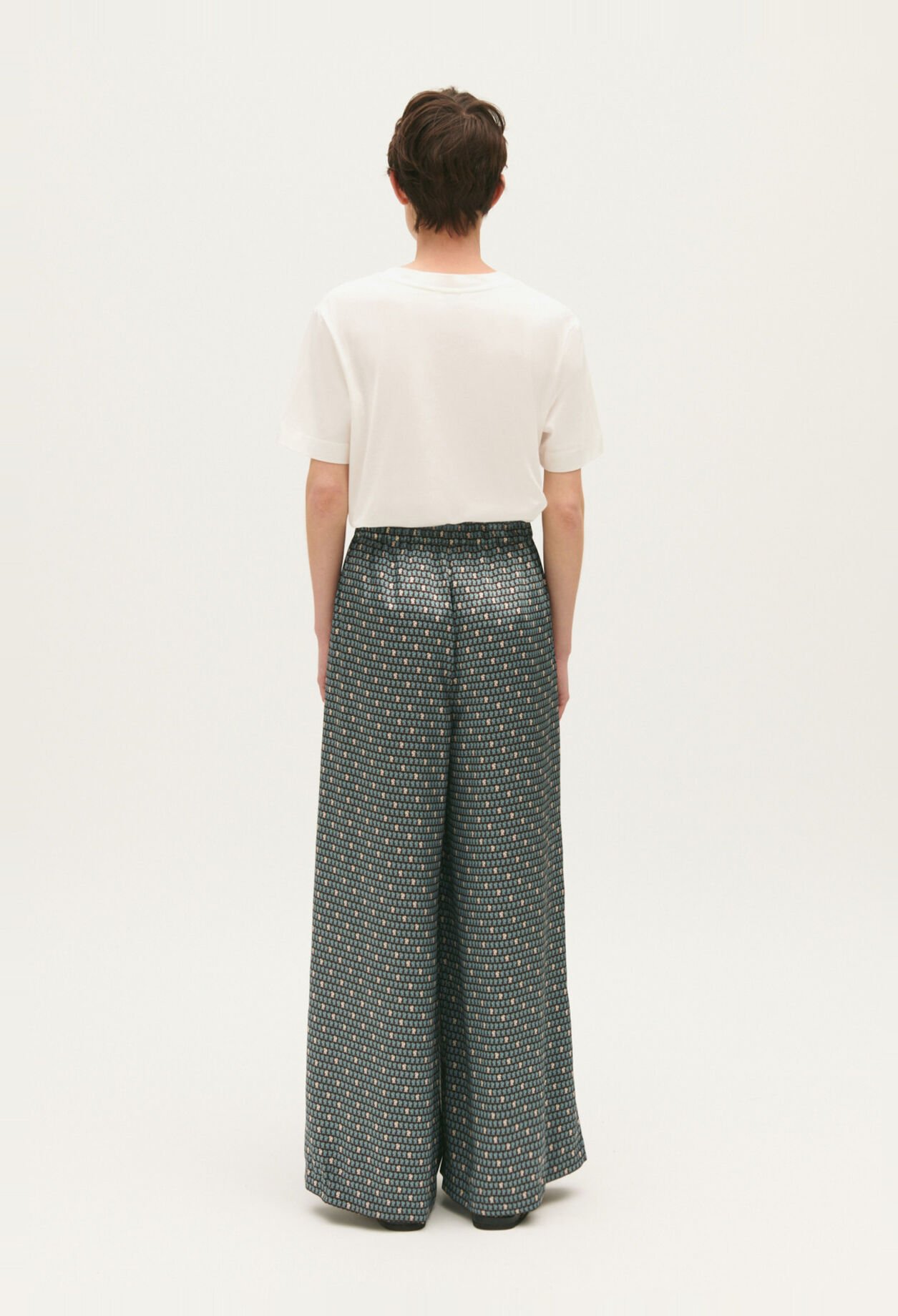 Pantalon fluide satiné
