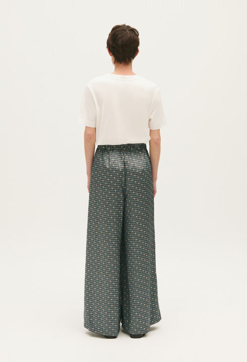 Satin floaty trousers