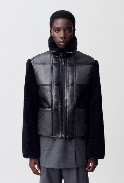 Mixed-material jacket