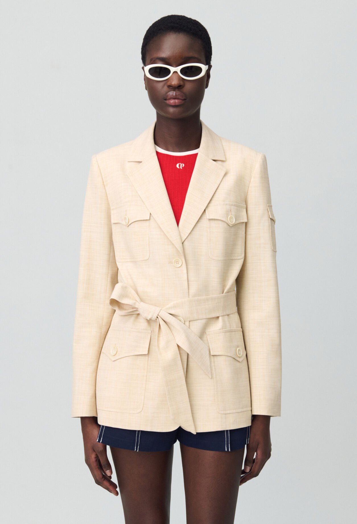 Belted safari jacket
