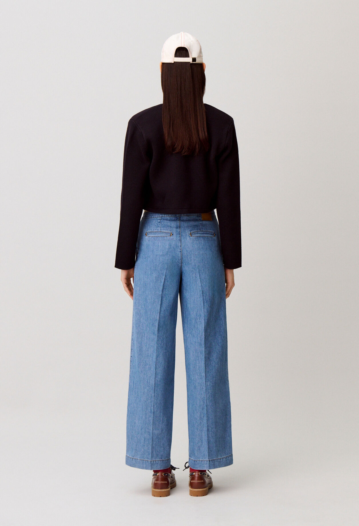 Denim-Jeans mit Latz