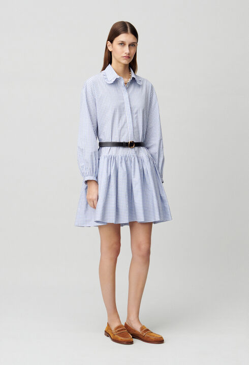 Checked babydoll dress