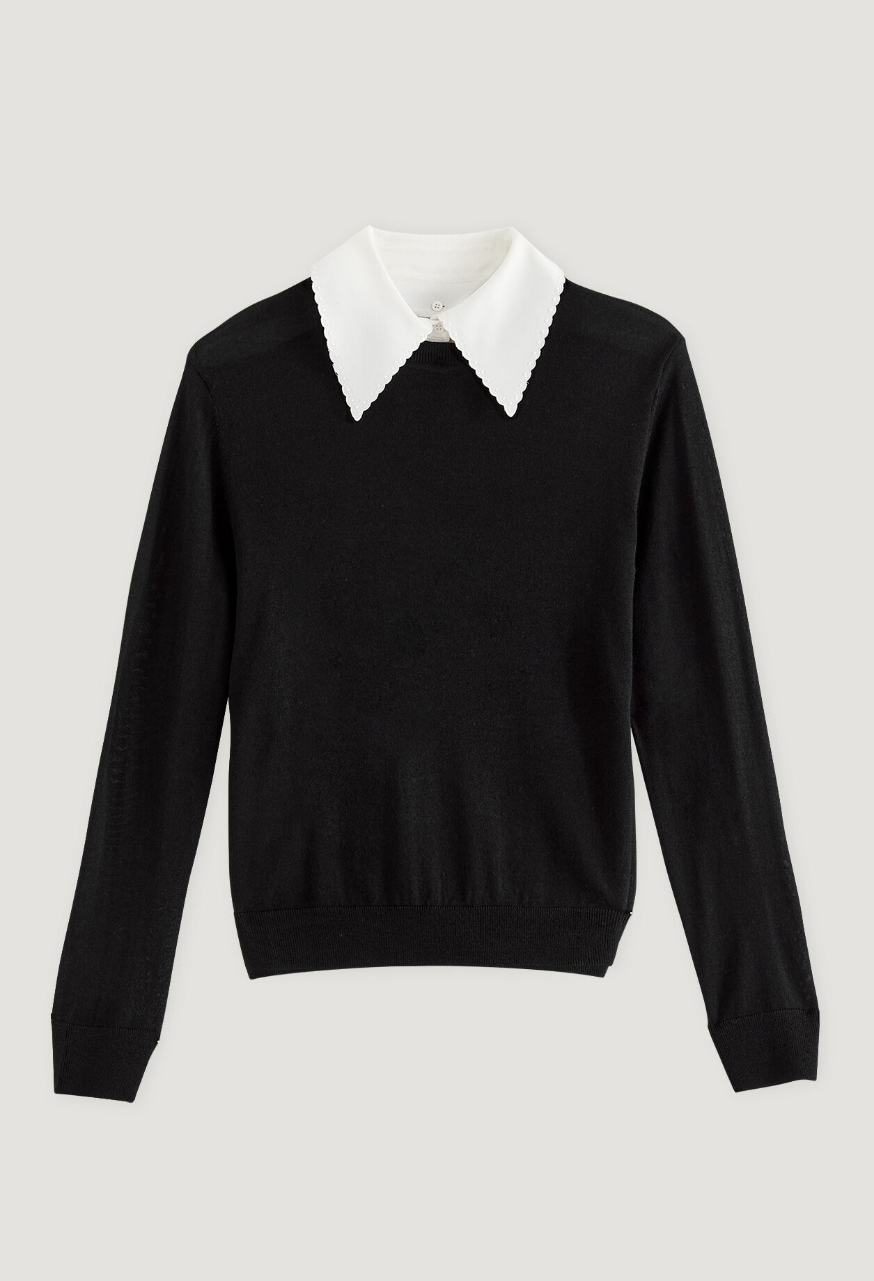 Pullover mit Bubikragen