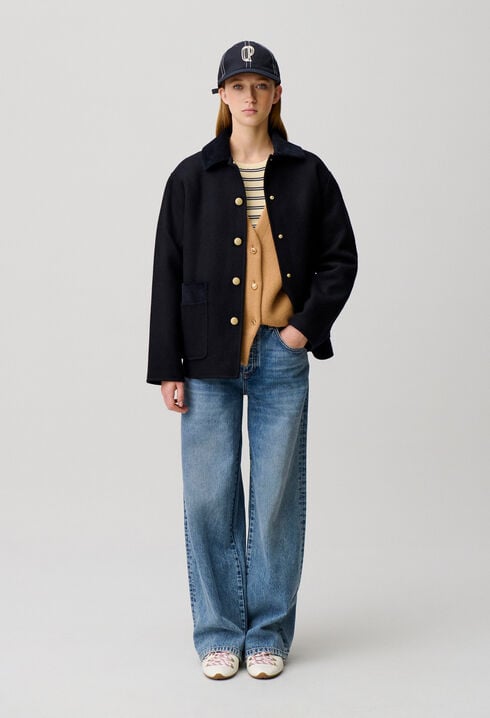 Short Wool Tailored Coat