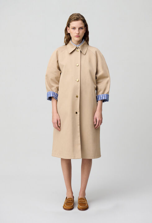 Trench mi-long droit