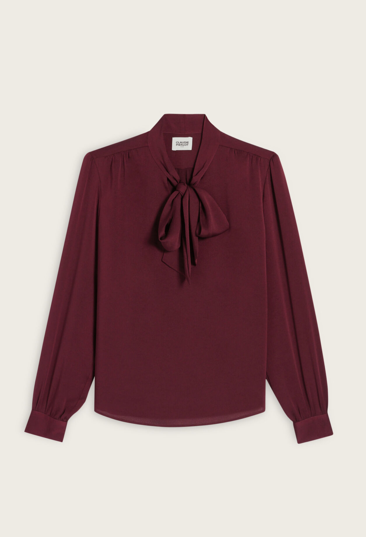 Blouse lavallière bordeaux