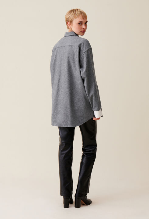 Surchemise oversize gris