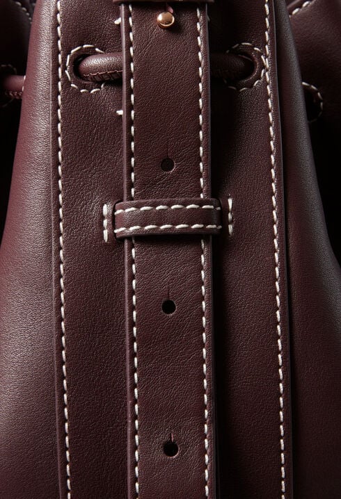 Large Leather Bucket Bag