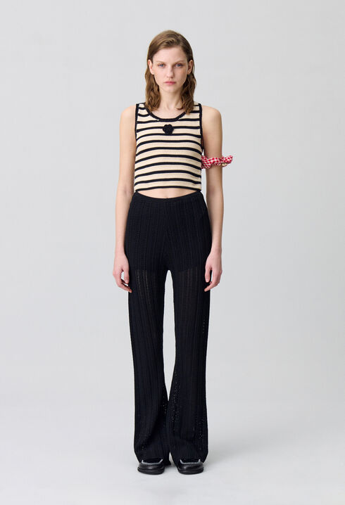 Crochet Detail Flowing Trousers