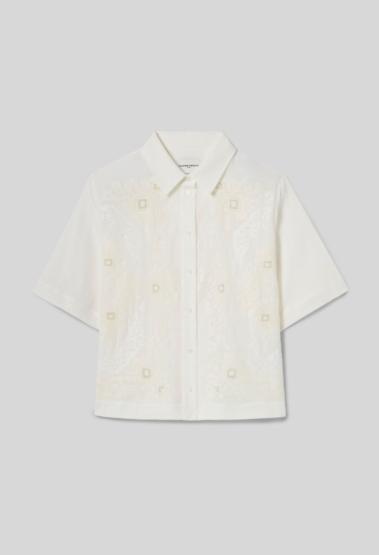 Bestickte Baumwollbluse