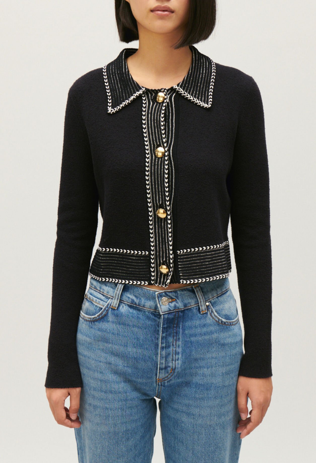 Kurzer Strick-Cardigan