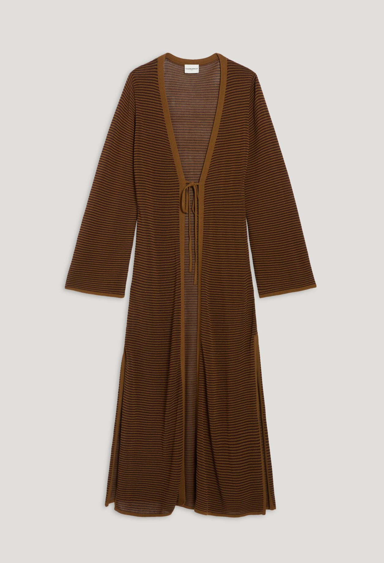 Cardigan long marron