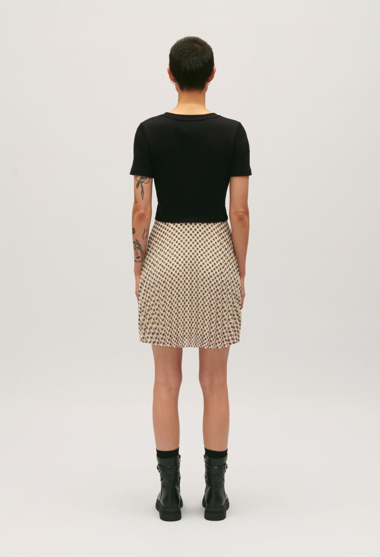 Robe Teli courte bimatière