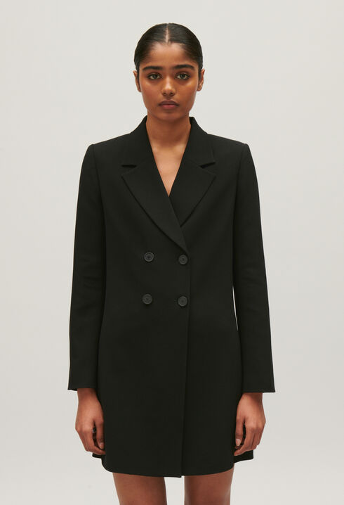 Robe courte tailleur noir
