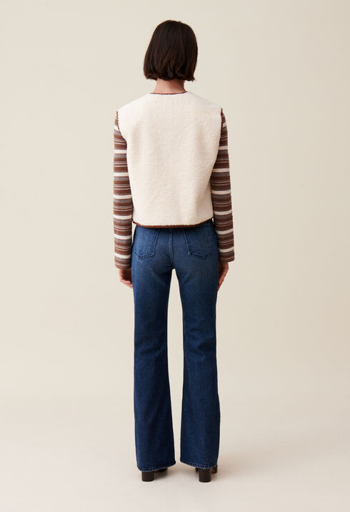 Veste fausse fourrure sans manches