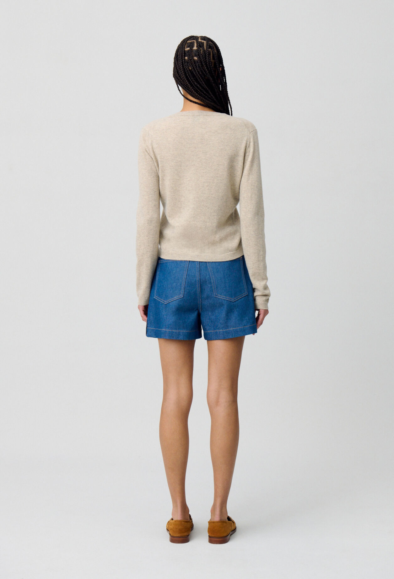 Wollcardigan mit CP-Stickerei