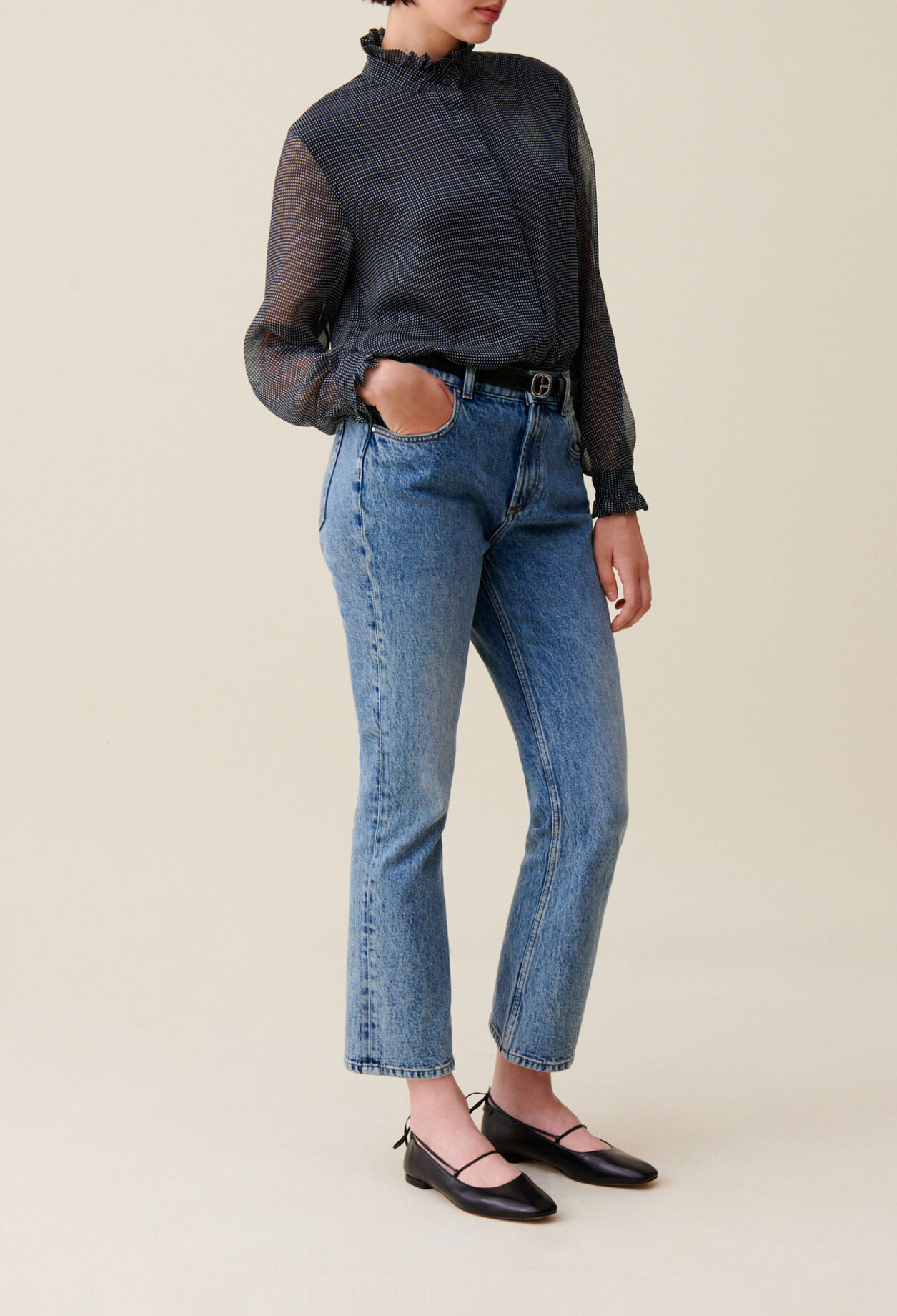 Chemise fluide petits carreaux