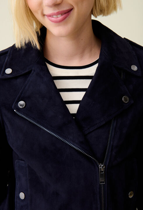 Veste perfecto cuir suède