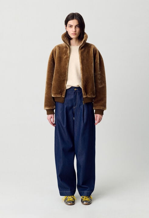 Veste fausse fourrure