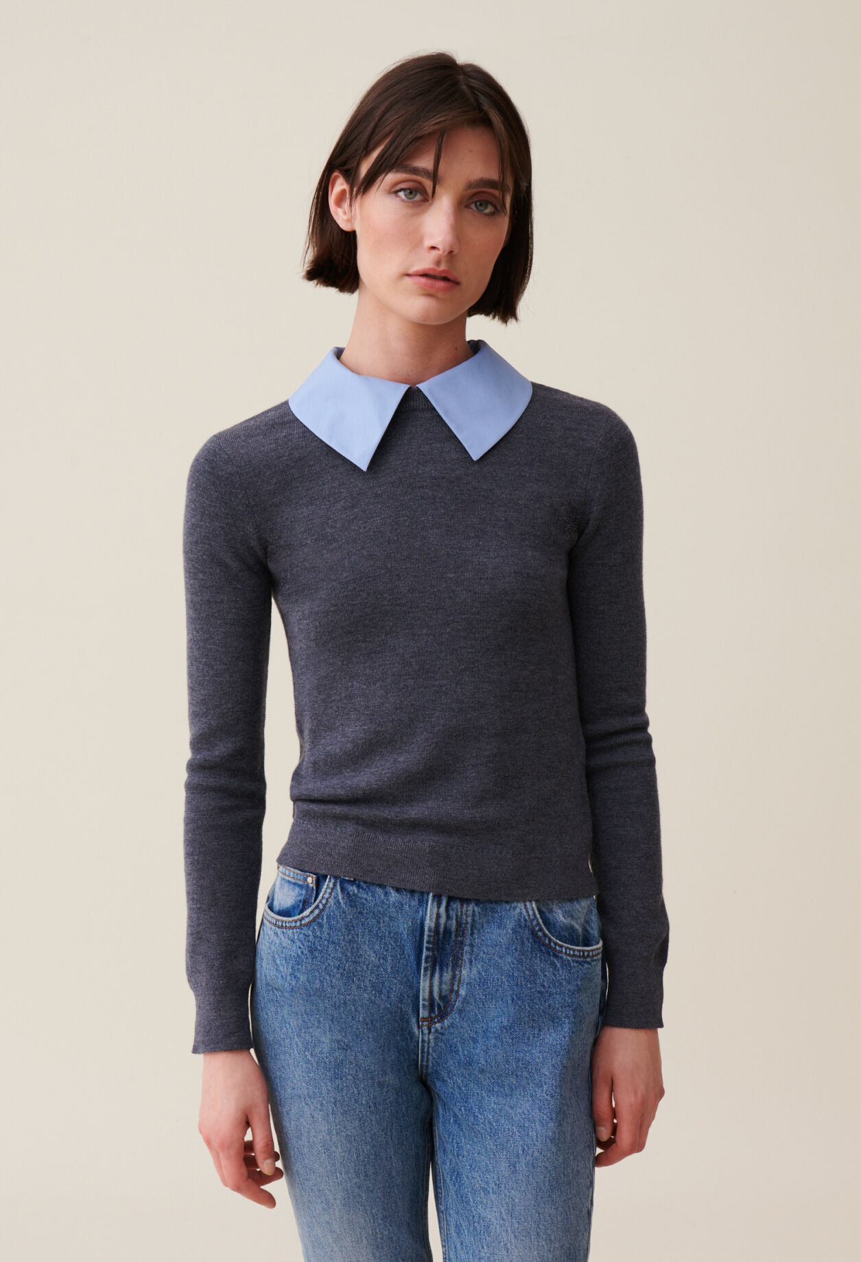 Jumper with Detachable Collar