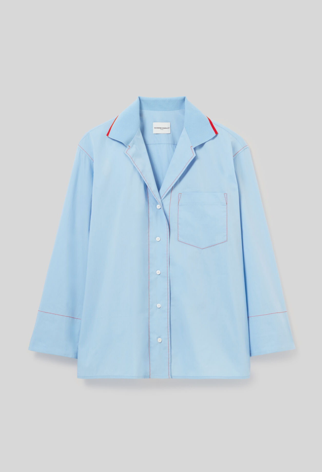 Kontrastierte Oversize-Bluse