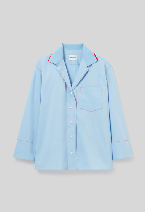 Kontrastierte Oversize-Bluse