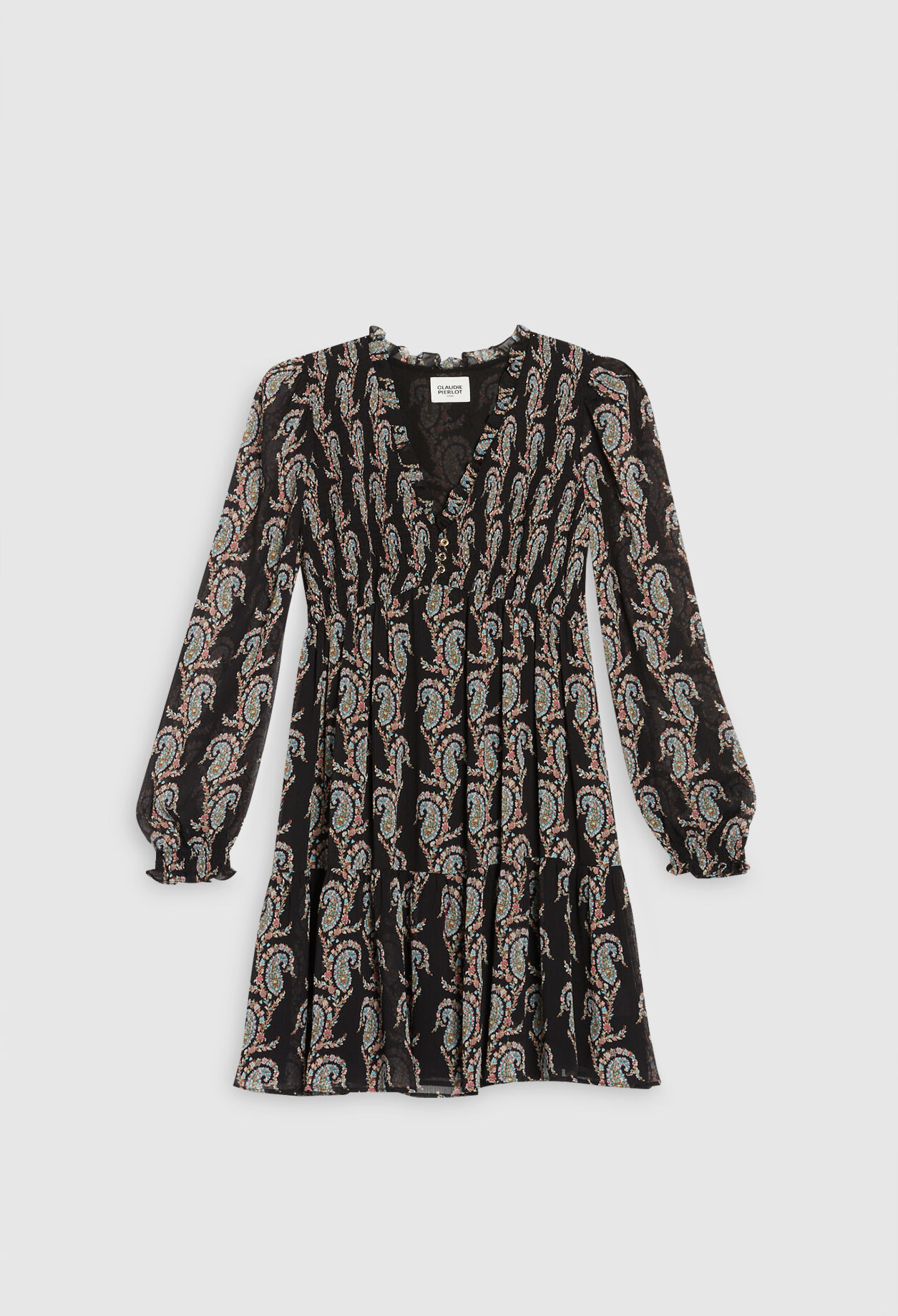 Kurzes Kleid mit Paisley-Print