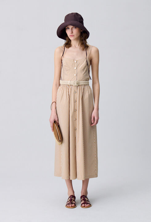 Robe longue rayée