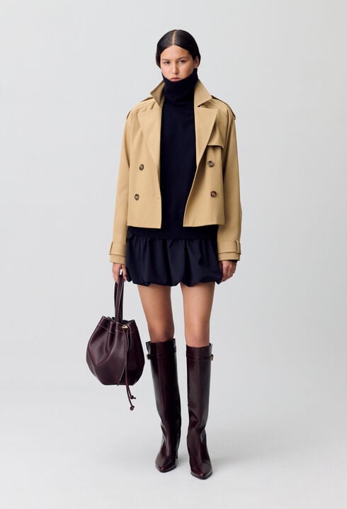 Short trench jacket