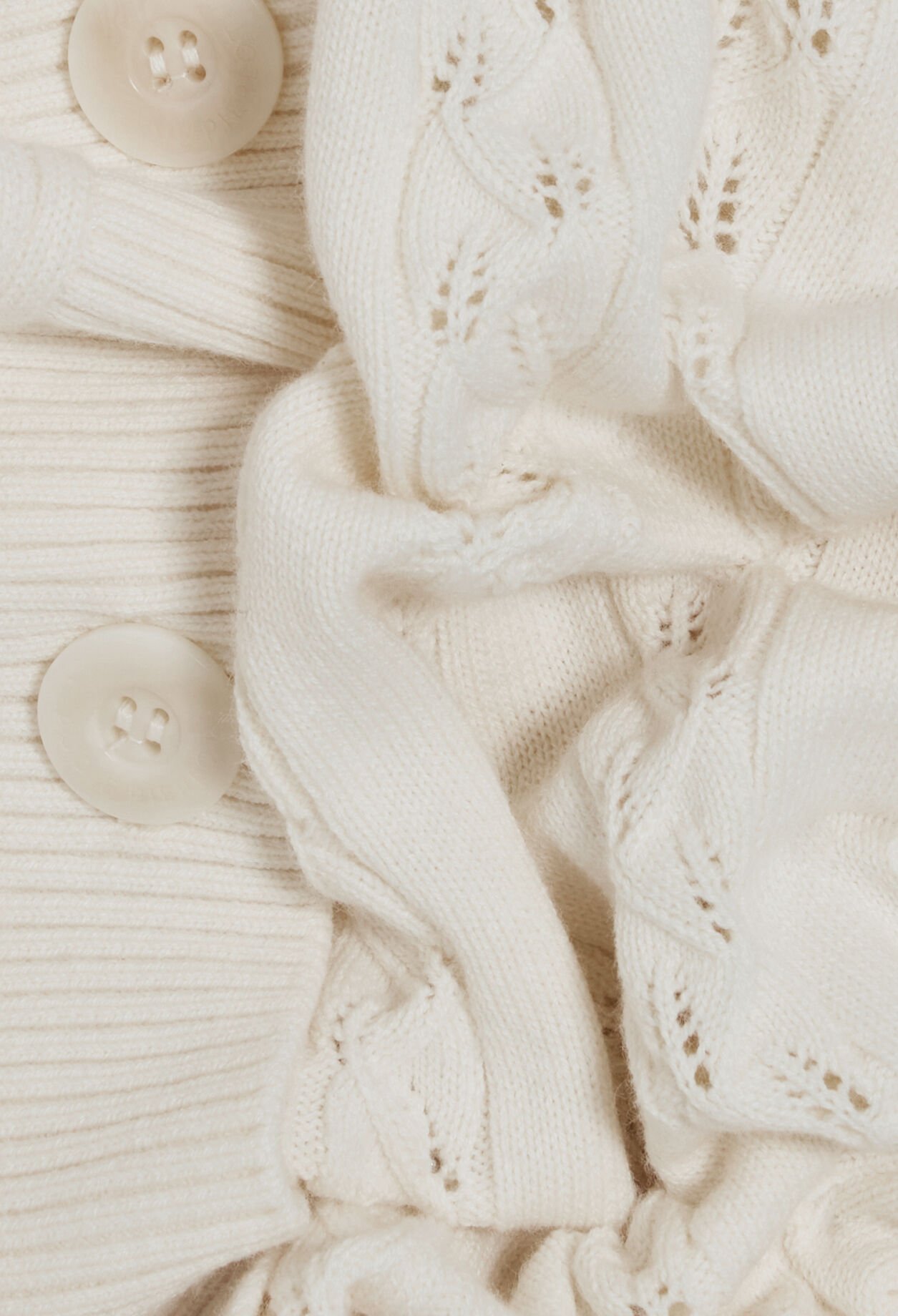 Strick-Cardigan Ecru