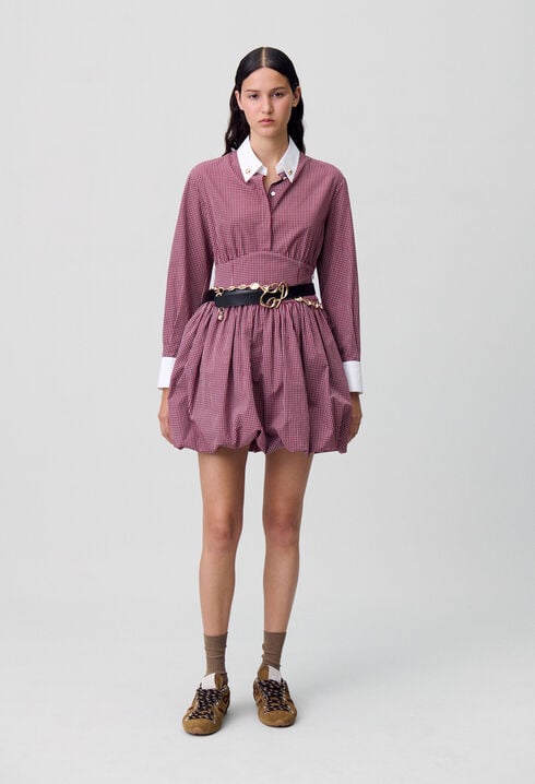 Kurzes Kleid mit Karomuster
