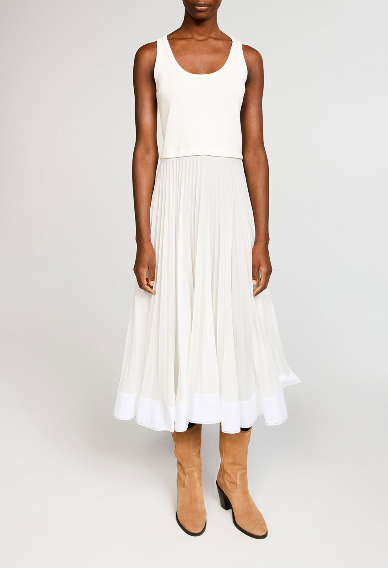 Robe longue bimatière