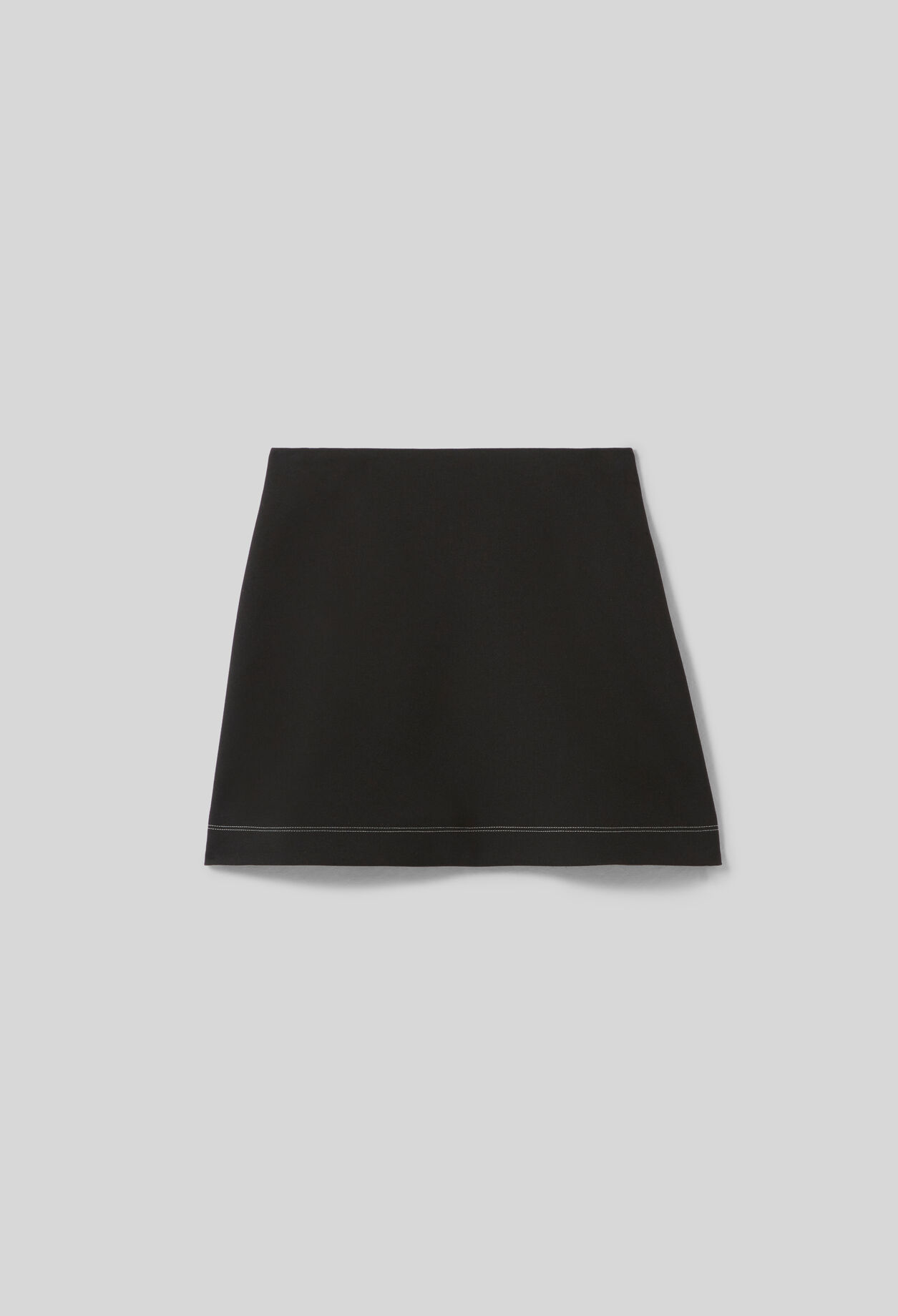 Contrast stitch straight skirt