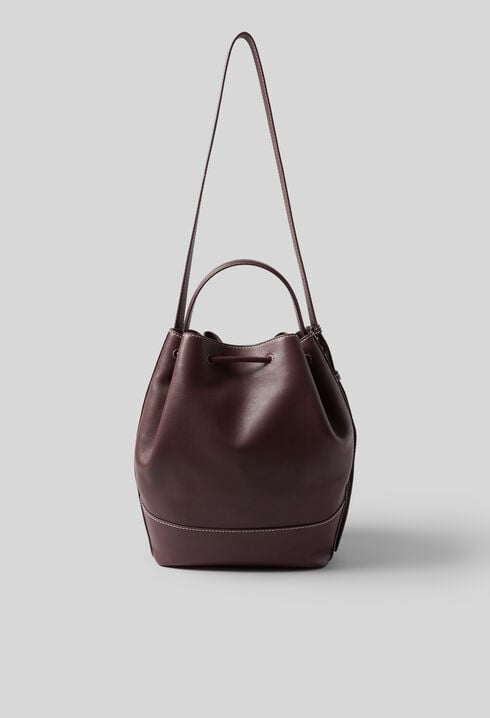 Large Leather Bucket Bag