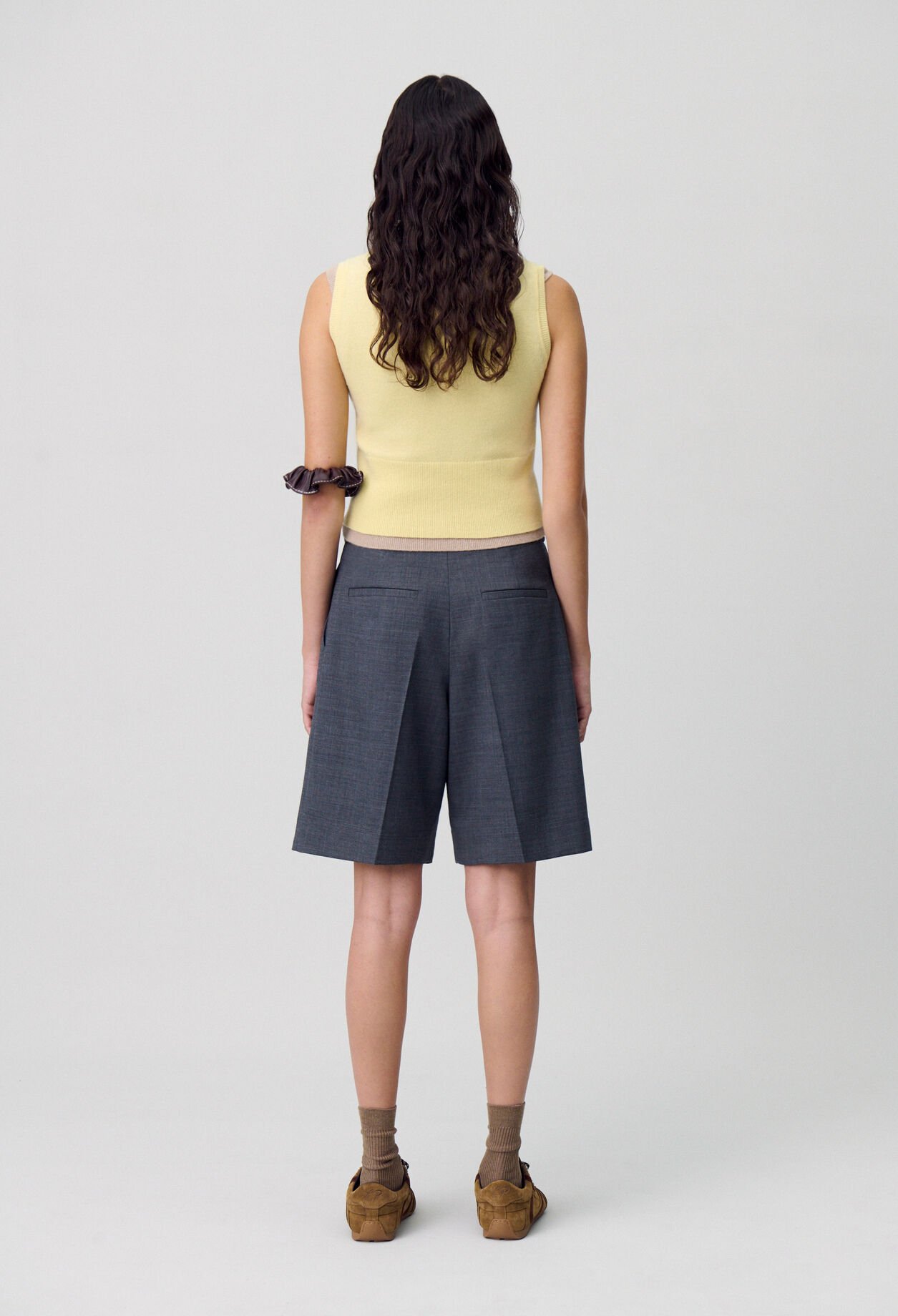 Pleated Bermuda Shorts