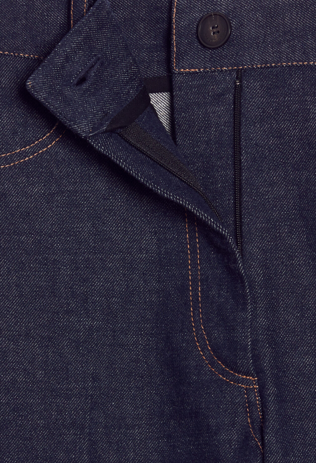 Blue denim trousers