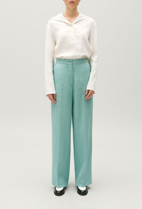 Pantalon de tailleur lin mélangé